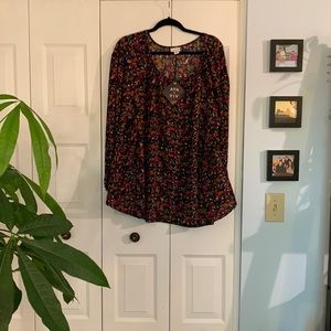 NWT Ava & Viv Floral Blouse